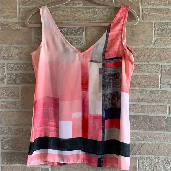 WHBM Colorblock Double Layer Top - Picture 7 of 10